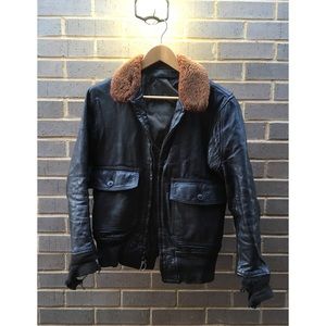 Vintage USN G-1 leather bomber jacket XS